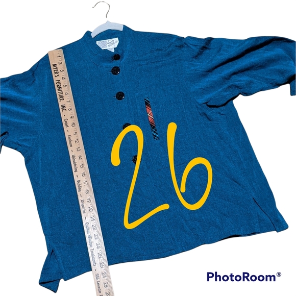 4/$25Vintage Hagerty artware casual oversized relaxed fit button front top - Picture 5 of 7